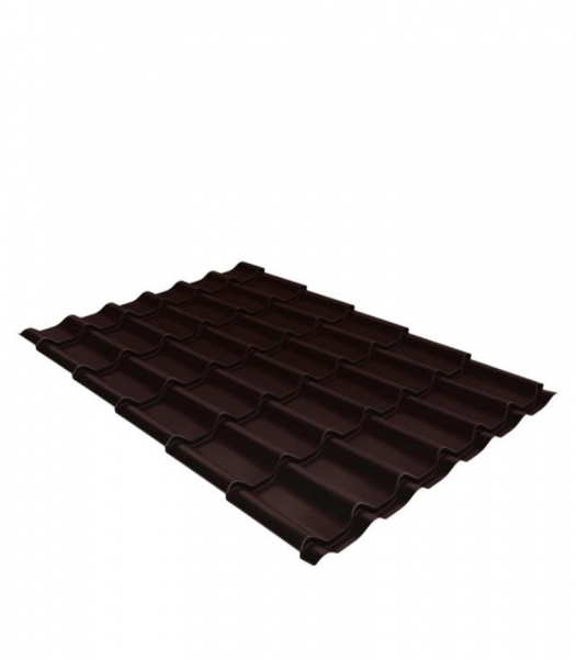 Металлочерепица 1,18х2,22 м 0,5 мм Классик коричневая RAL 8017 rooftop matte